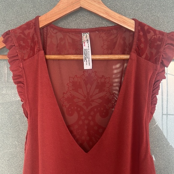 Free People - Rusty Red As Bodysuit - Size Medium - Picture 2 of 5